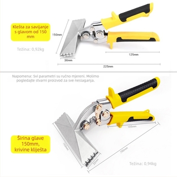 Musen Hall sklopive kliješta za savijanje i pritiskanje rubova za autoservis