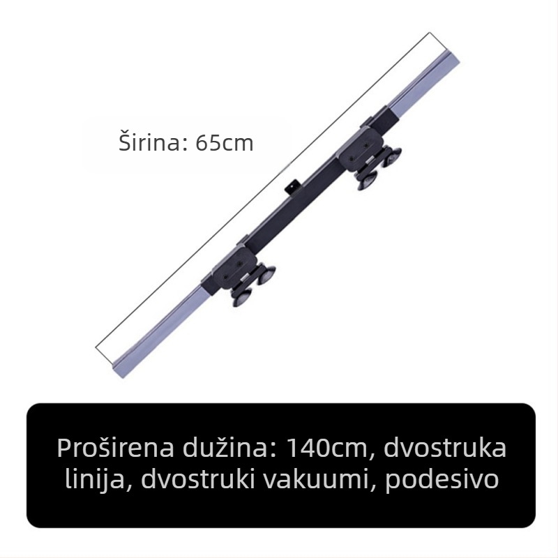 Automobilska teleskopna sklopa sjenila za prozore, aluminijski film, univerzalna prilagodba, prugasti uzorak, ugradnja klikom