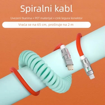 Xinyan Apple PD USB kabel za iPhone 14 – Više sučelja: Lightning, USB-C, Micro USB, Mini USB; Pleteni kabel, 120W brzo punjenje