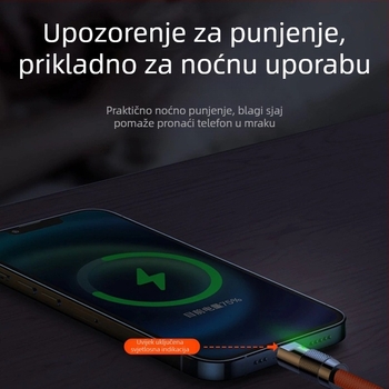 Xinyan Apple PD USB kabel za iPhone 14 – Više sučelja: Lightning, USB-C, Micro USB, Mini USB; Pleteni kabel, 120W brzo punjenje