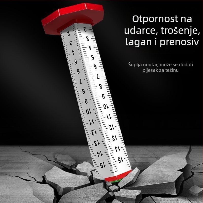 Četverostrano aluminijsko ravnalo za niveliranje i horizontalno poravnavanje za zidarstvo i pločice