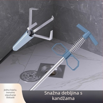 WC odblokator s četiri kandže – kućni alat za kanalizaciju, PP + nehrđajući čelik, predstavljen jesenas 2022