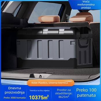 Velika sklopiva kutija za stražnji prostor automobila, zapremina 60–70 L, PP materijal, višenamjenska, otporna na prašinu