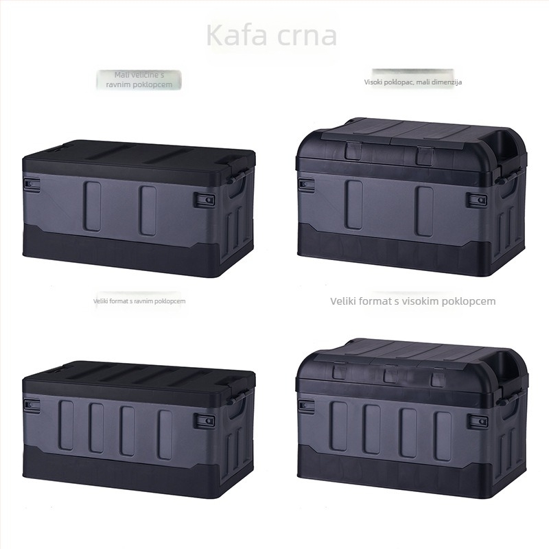 Velika sklopiva kutija za stražnji prostor automobila, zapremina 60–70 L, PP materijal, višenamjenska, otporna na prašinu