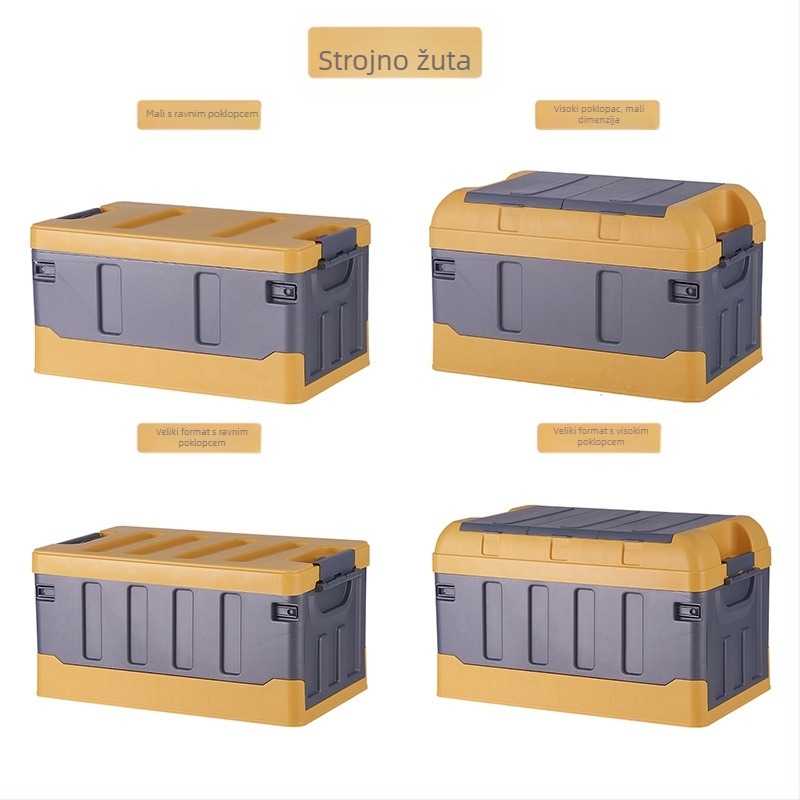 Velika sklopiva kutija za stražnji prostor automobila, zapremina 60–70 L, PP materijal, višenamjenska, otporna na prašinu