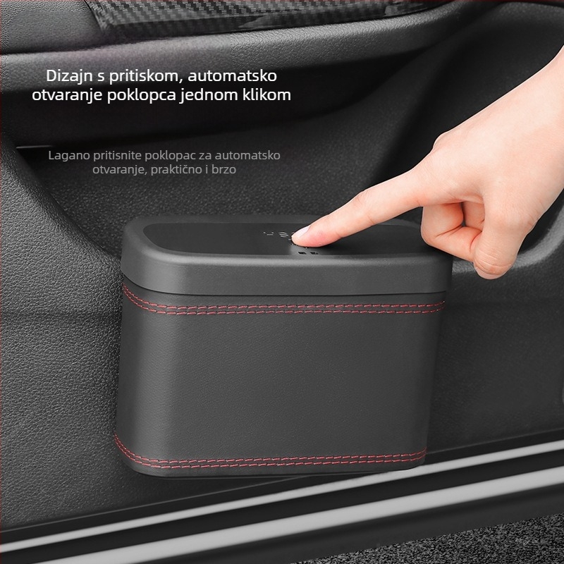 Auto kanta za otpad, koža, Chiefs, viseća na vratima, vodootporna, prilagodljiva