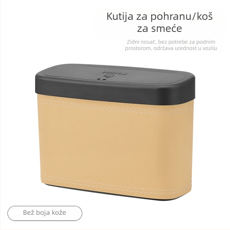 Auto kanta za otpad, koža, Chiefs, viseća na vratima, vodootporna, prilagodljiva