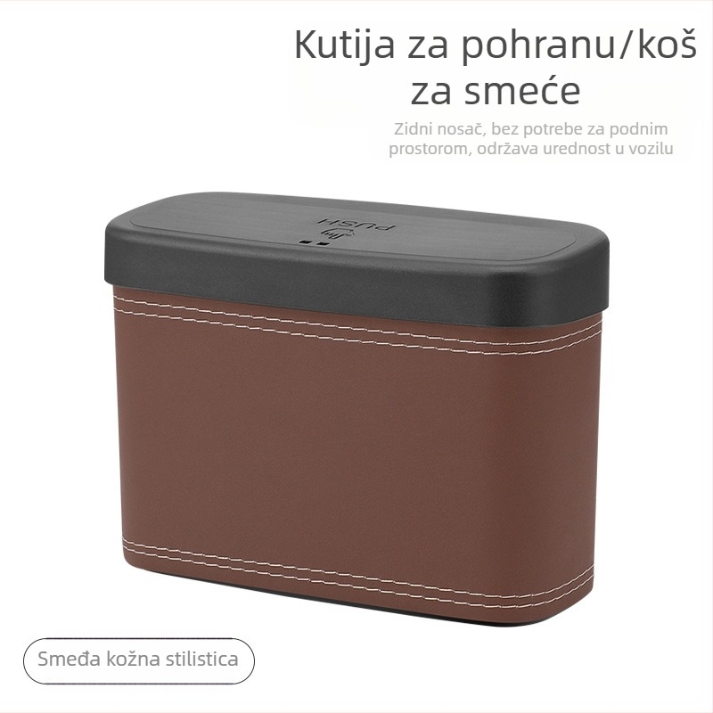 Auto kanta za otpad, koža, Chiefs, viseća na vratima, vodootporna, prilagodljiva