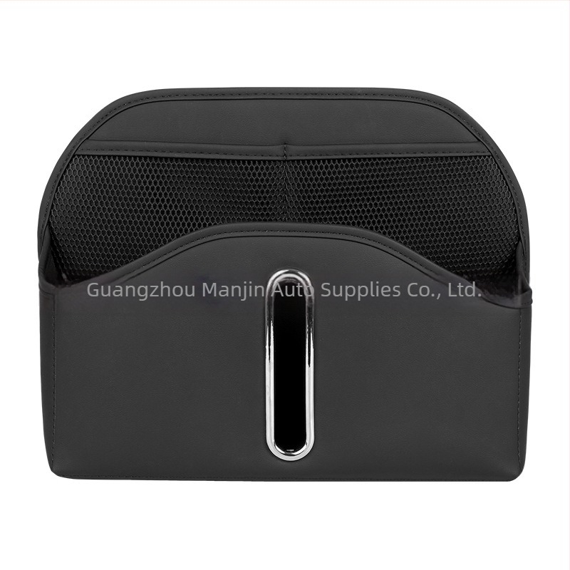 Kožna torba za pohranu na stražnjem dijelu sjedala automobila, vodootporna, visećeg tipa, univerzalna kompatibilnost.