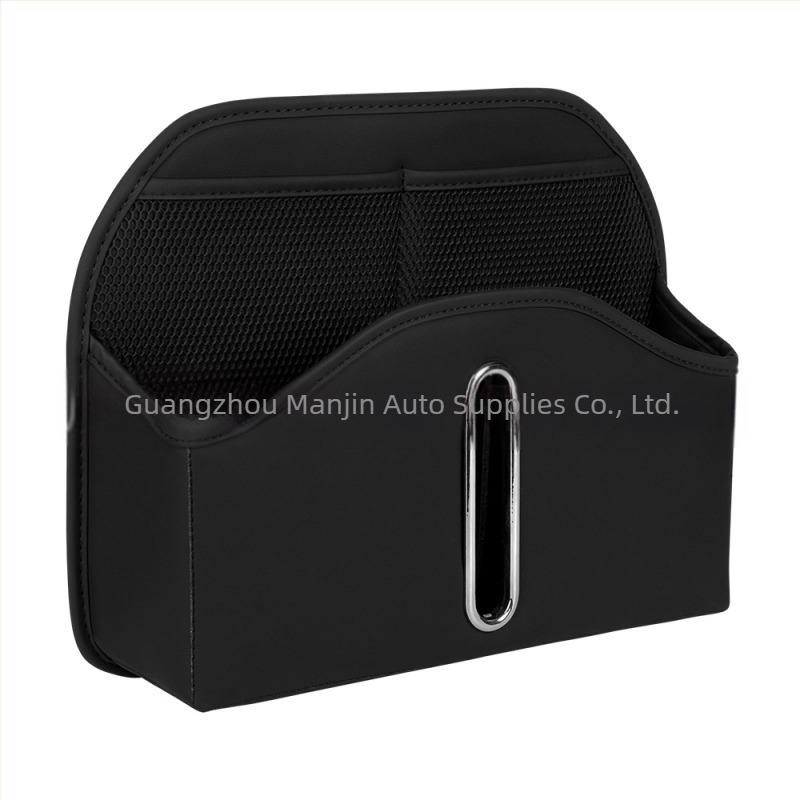 Kožna torba za pohranu na stražnjem dijelu sjedala automobila, vodootporna, visećeg tipa, univerzalna kompatibilnost.