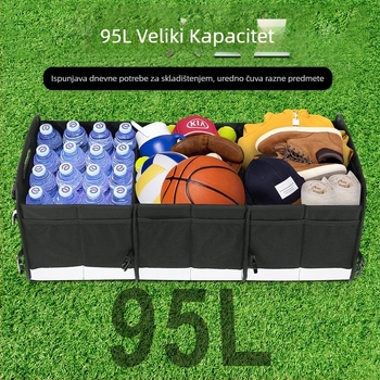 Poliesterska kutija za prtljažnik automobila, sklopiva, s ručkom, ispis logotipa