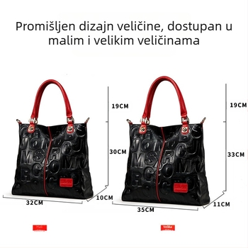 Tote torba od prave kože, prva sloj goveđe kože, svakodnevna upotreba, zima 2022