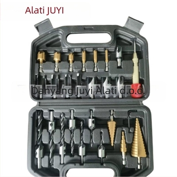 26-dijelni skup bušilica za drvo: pagoda bušilica, središnji udarni alat, trostruki bušilica