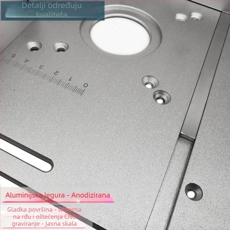 Dvojna ploča za frekanje i završnu obradu s poklopcem, aluminijska legura, invertirana ploča