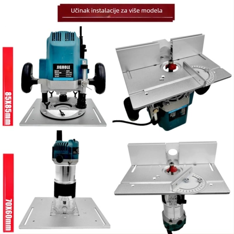 Dvojna ploča za frekanje i završnu obradu s poklopcem, aluminijska legura, invertirana ploča