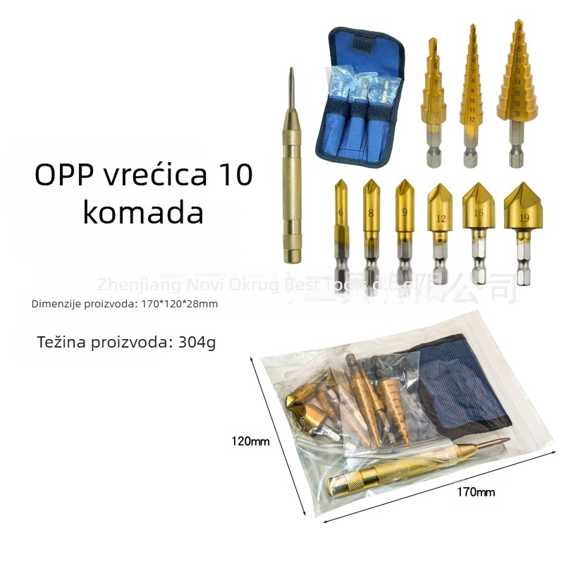 26-dijeli set bušilica za drvo s fasirajućim bitovima, središnjim udarom i pagoda bitovima