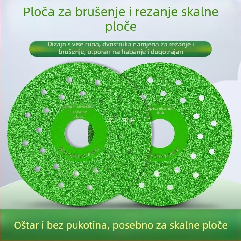 Dijamantni brusni disk za keramičke pločice – 45° nabor rez, kos rez, obrada ruba, Nano jastučić