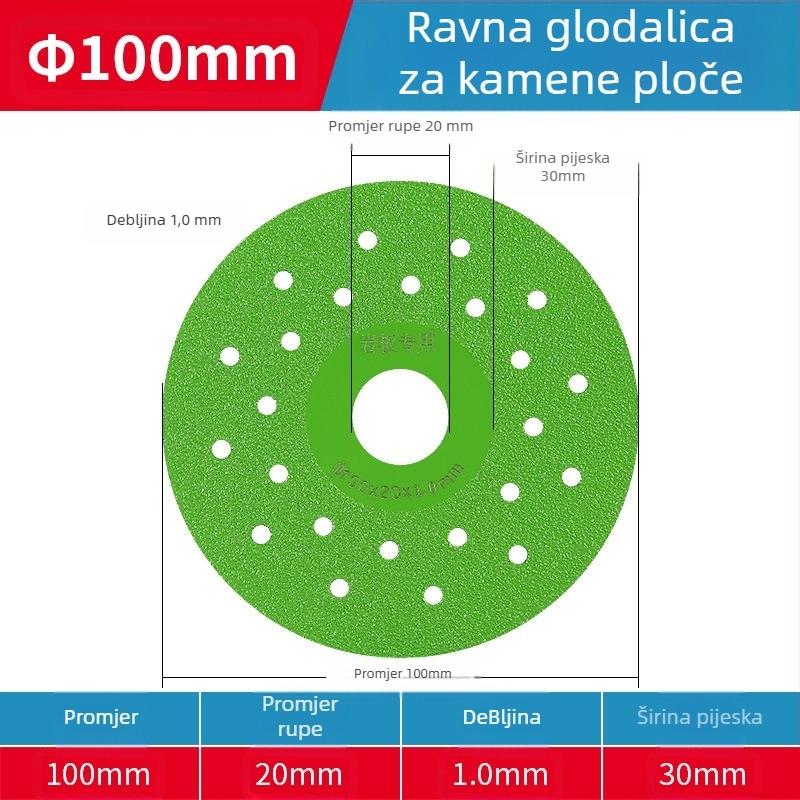 Dijamantni brusni disk za keramičke pločice – 45° nabor rez, kos rez, obrada ruba, Nano jastučić
