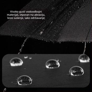 Automatski kišobran s drvenom ručkom, 12 rebara, otporan na vjetar, UV zaštita UPF 40+, mogućnost tiska logotipa