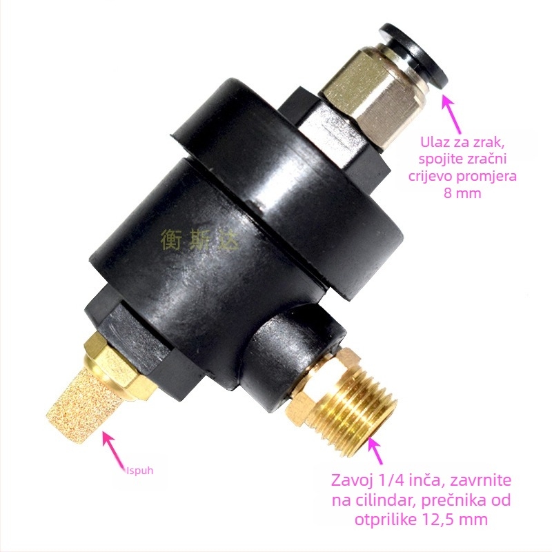 Ventil brzog pražnjenja cilindra za stroj za zamjenu guma — 0,2 kW, 220V, vanjska stezaljka prstena 8