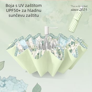 Ženski sklopivi kišobran s 16 rebara, za sunce i kišu, UV zaštita