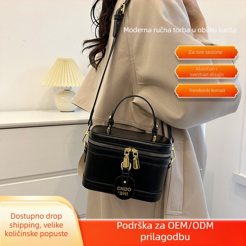 PU Tote torba od PU s horizontalnim kvadratnim oblikom, zatvaranje na zip, poliester podstava, džep za telefon (PU, horizontalni kvadratni oblik, zip zatvaranje, poliester podstava, džep za telefon)