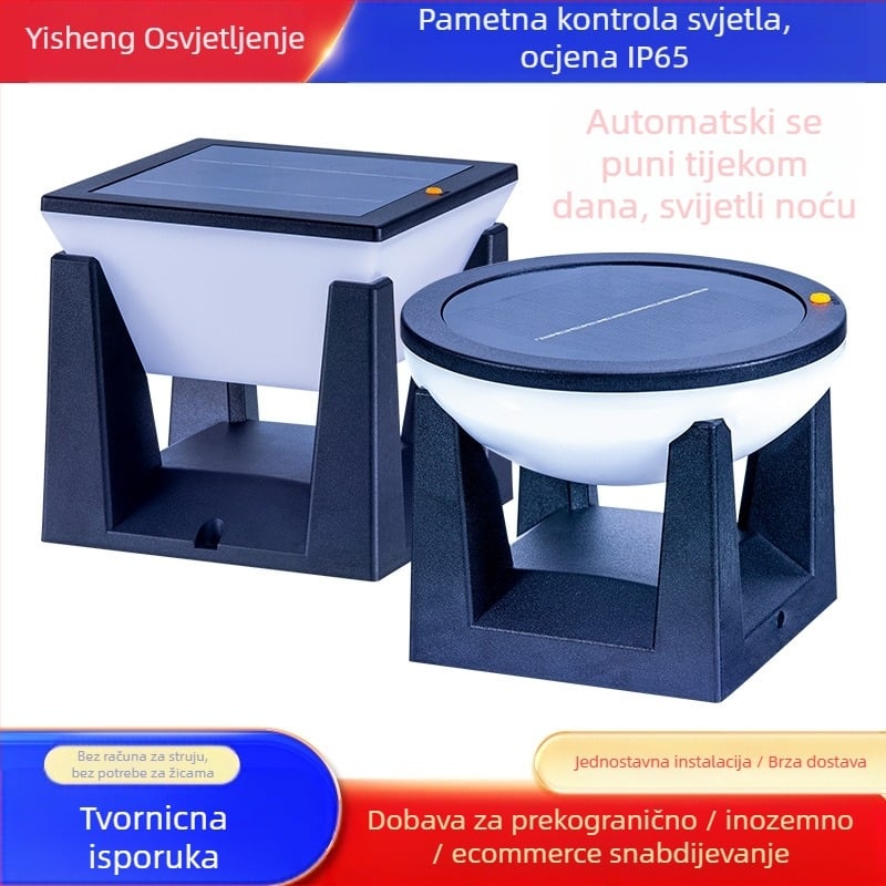 Solarna vanjska svjetiljka za vrt LED, IP65, 1W, 3,7V, trajanje osvjetljenja 6–12 sati