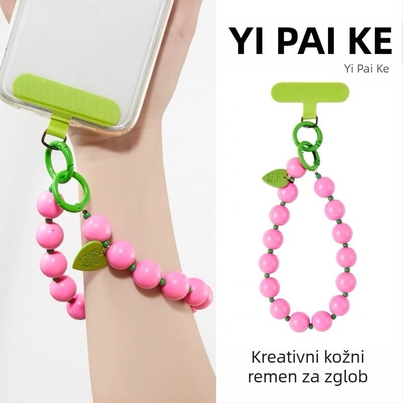 Lanyard za mobitel, živica, ručno izrađeno, PVC užad, metalna kopča, ženski stil