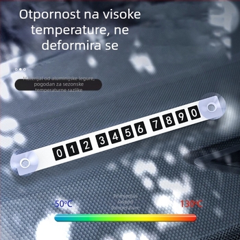 Privremena tablica za parkiranje s brojem – aluminijska legura, ispis logotipa, mogućnost prilagođavanja, marka YONG XUN