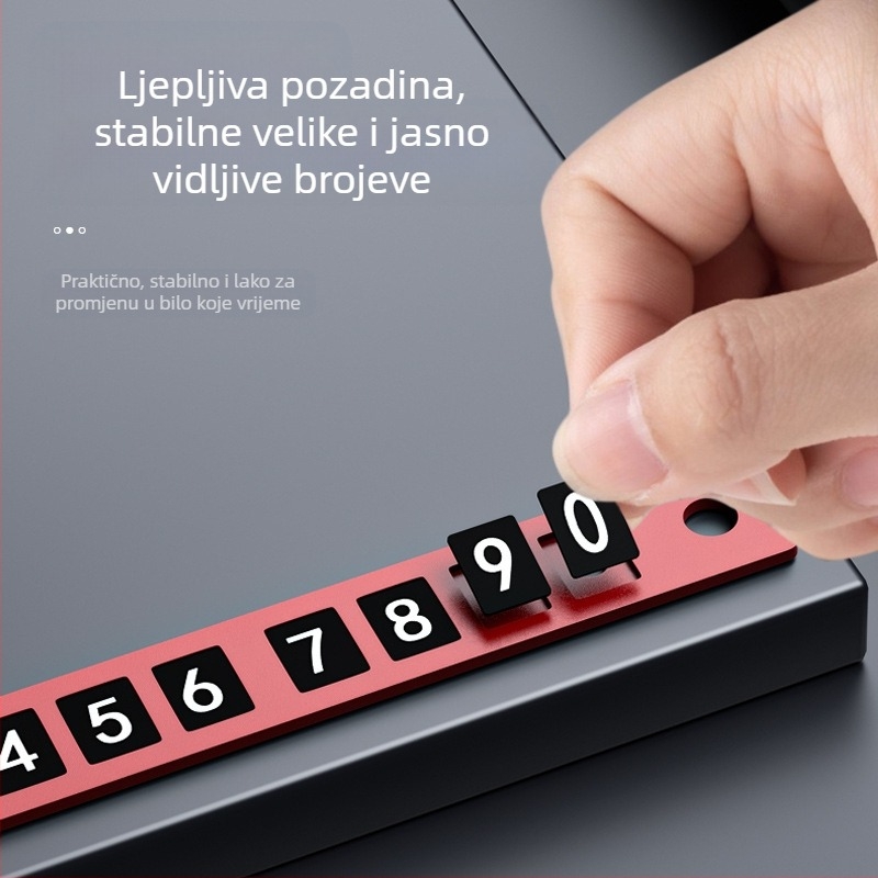Privremena tablica za parkiranje s brojem – aluminijska legura, ispis logotipa, mogućnost prilagođavanja, marka YONG XUN