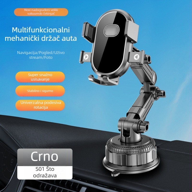 Držač za mobitel u automobilu sa usisnom čašicom, univerzalan za ploču (Nije punjiv; Univerzalno za automobile; Ugradnja sa usisnom čašicom)