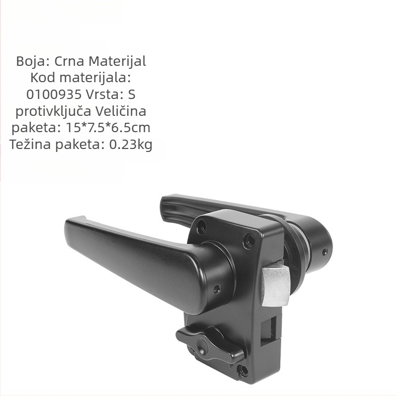 Katanac za ručku vrata kupaonice za RV/prikolicu — ručka vrata automobila, ABS + elektroplating, cilindar od cinka, Model 010