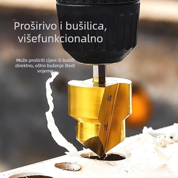 Šesterokutna ručka – bušilica za proširenje otvora za PPR cijevi, alat za zaobljenje i koracijski vrtalnik za drvo