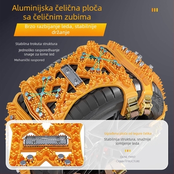 Snežne lančane trake za automobile i SUV — univerzalne, model 4030, težina 0,7 kg, marka csxh