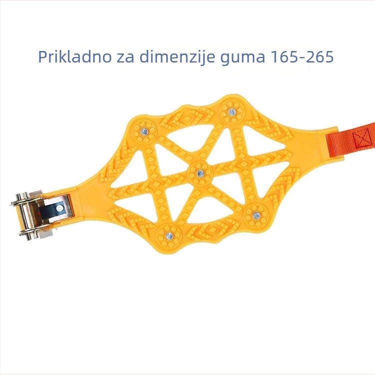 Snow Luton – Gumene anti-klizne lančane za gume za kombije, automobile i SUV-ove; širina guma 165–265 mm; težina po komadu 305 g; mogućnost prilagođene obrade