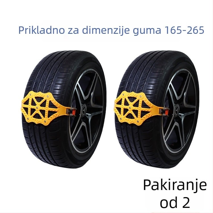 Snow Luton – Gumene anti-klizne lančane za gume za kombije, automobile i SUV-ove; širina guma 165–265 mm; težina po komadu 305 g; mogućnost prilagođene obrade