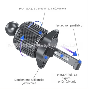 Loui držač za telefon za auto, MagSafe magnetna kompatibilnost, Snap-On montaža, pričvršćivanje na ventilacijski otvor, kompatibilan sa svim markama automobila