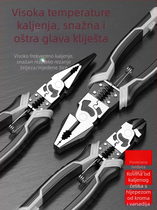 Zaključavajuće kliješta za elektrikare, višestruke namjene, industrijske klase, kompletan set