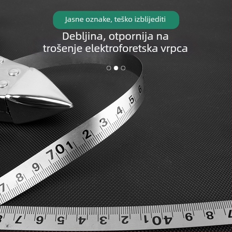 Nehrđajući čelični okvir mjernog traka za gradilište, s nosačem za stalak