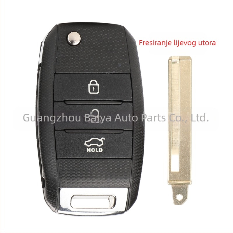 Kućište ključa Kia za sklopivi daljinski – zamjena za 3/4 tipke, plastično kućište; tipka ključa: bakar + plastika; težina 57 g; marka Kutery; kompatibilno s Kia