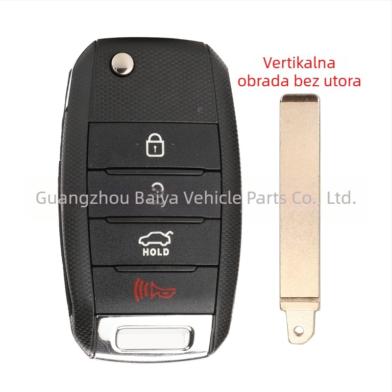 Kućište ključa Kia za sklopivi daljinski – zamjena za 3/4 tipke, plastično kućište; tipka ključa: bakar + plastika; težina 57 g; marka Kutery; kompatibilno s Kia