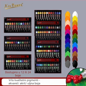 Xinbowen uljna boja u aluminijskim cijevima, kutija sa 24 boje za slikanje