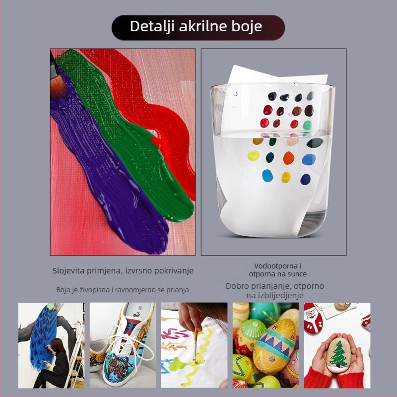 Xinbowen uljna boja u aluminijskim cijevima, kutija sa 24 boje za slikanje