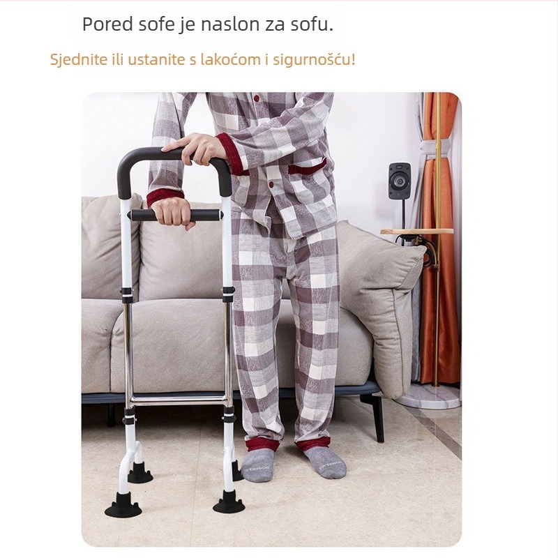Podna naslona uz krevet s podesivom visinom – višefunkcionalna potpora za ustajanje za starije osobe i trudnice