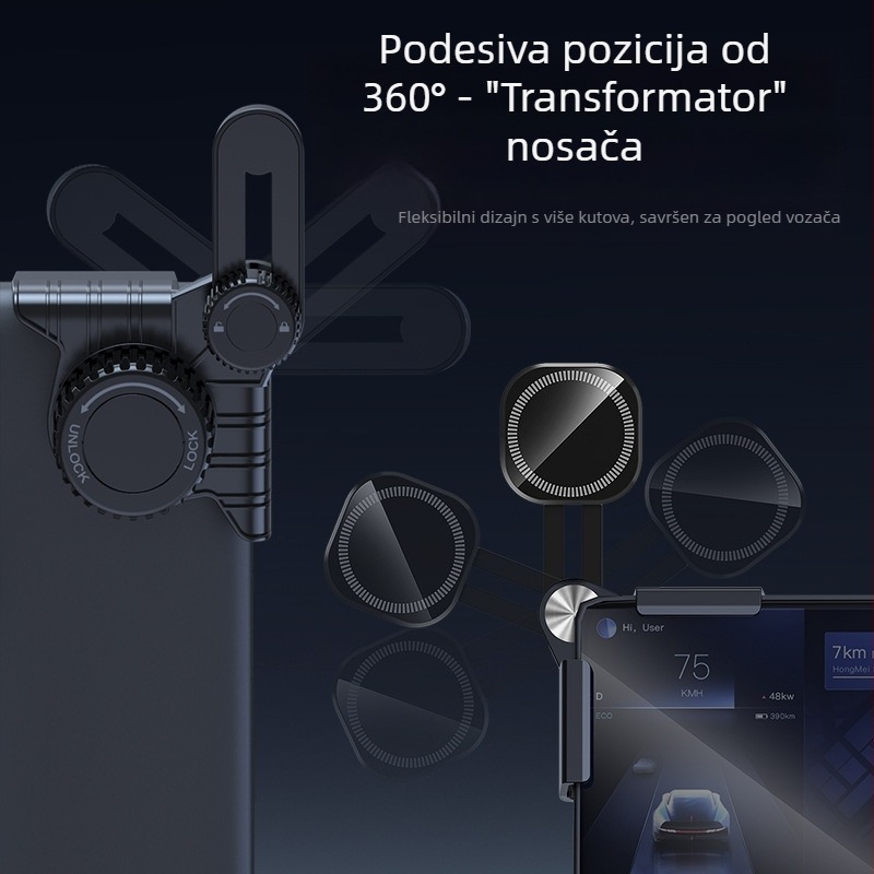 MagSafe auto držač za telefon s magnetskim privlačenjem za zaslon na instrumentnoj ploči i navigaciju – prilagodljivi držač ploče (UTAKE/TOWER)