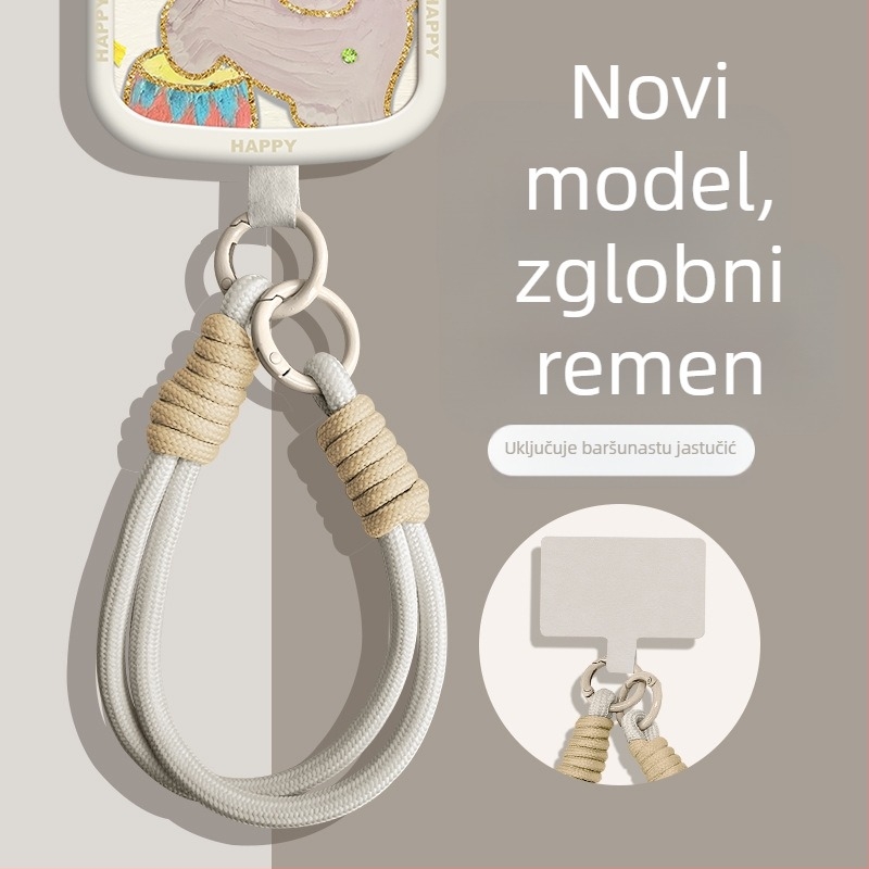 Lančić za mobitel od pletenog najlona, marka Wooani, kreativni stil, dekorativni privjesak