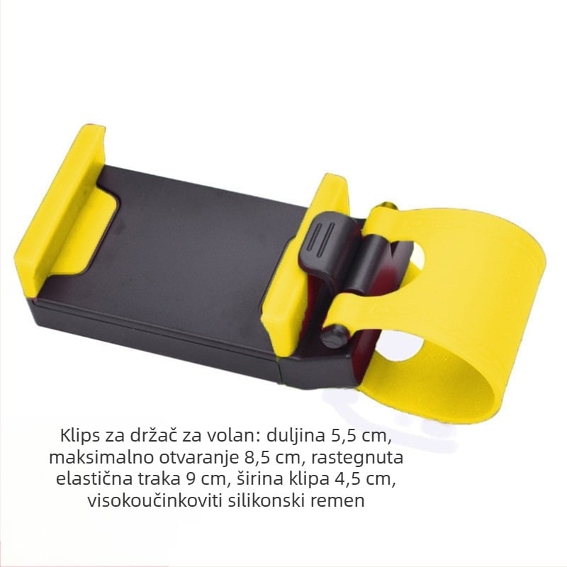 Držač za telefon i navigaciju u automobilu | prijenosni držač za volan, plastična konstrukcija