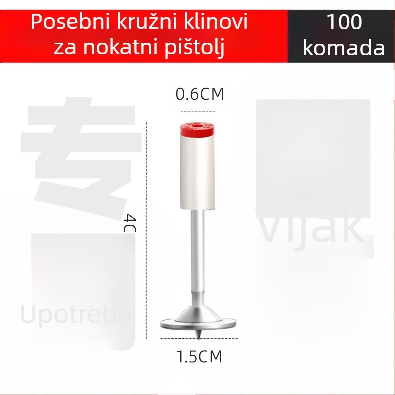 Pištolj za ekserenje za okvirnu gradnju; čelično kućište; tiho djelovanje