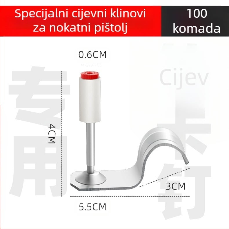 Pištolj za ekserenje za okvirnu gradnju; čelično kućište; tiho djelovanje