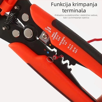 Električarski alat za skidanje izolacije s automatskim rezanjem, četverozub i trozub, ravna glava, težina 0,362 kg, marka Shandong Sike Tools